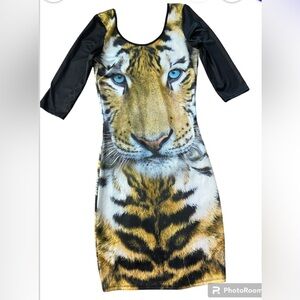 Tiger Animal Bodycon Dress Leopard Sexy